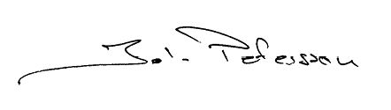 A handwritten signature with a flowing, cursive style. Description generated by AI